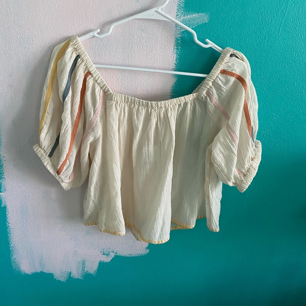 Urban Outfitter Ivory Striped Top